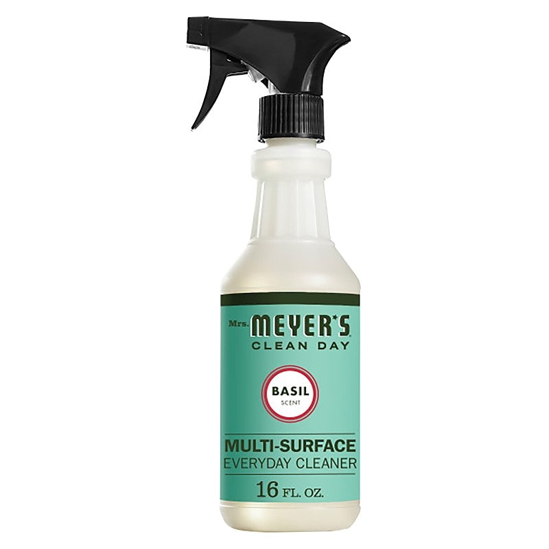 Mrs. Meyer's 14441 Countertop Spray, 16 oz, Liquid, Basil