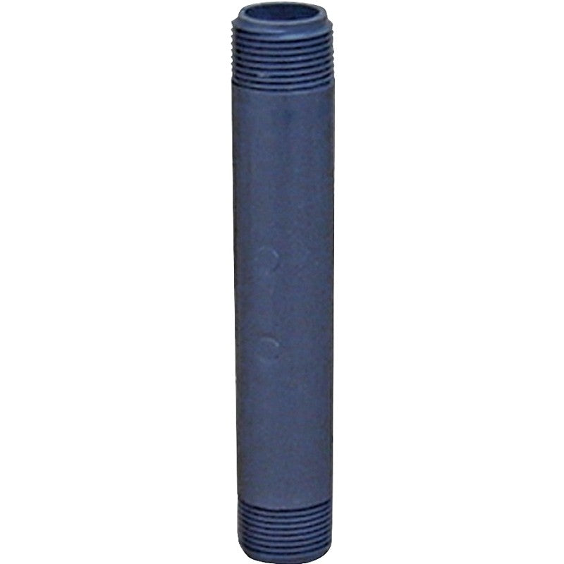 Genova 300 Series P-12-12 Pipe Nipple, 1/2 in, MIP, PVC, Gray, SCH 80 Schedule, 12 in L