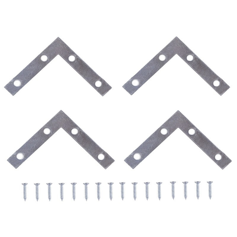 ProSource FC-Z035-C4PS Corner Brace, 3-1/2 in L, 3-1/2 in W, 5/8 in H, Steel, Zinc-Plated, 1.8 mm Thick Material