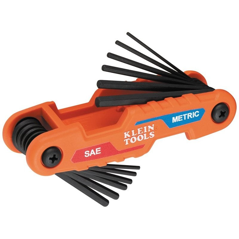 Klein Tools 70590 Hex Key Set, 1-Piece, CR-V Steel, Black Phosphate, Orange