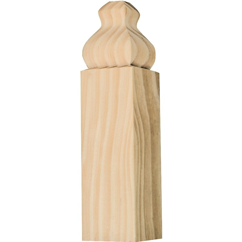 Waddell OBTB52 Trim Block Moulding, 6-1/2 in L, 1-1/8 in W, 1-1/8 in Thick