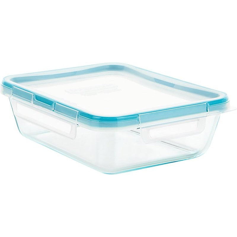 Snapware 1112403 Food Storage Container, 6 Cups Capacity, Glass, Clear, 5 in L, 10 in W, 6-1/2 in H (Pack of 2)
