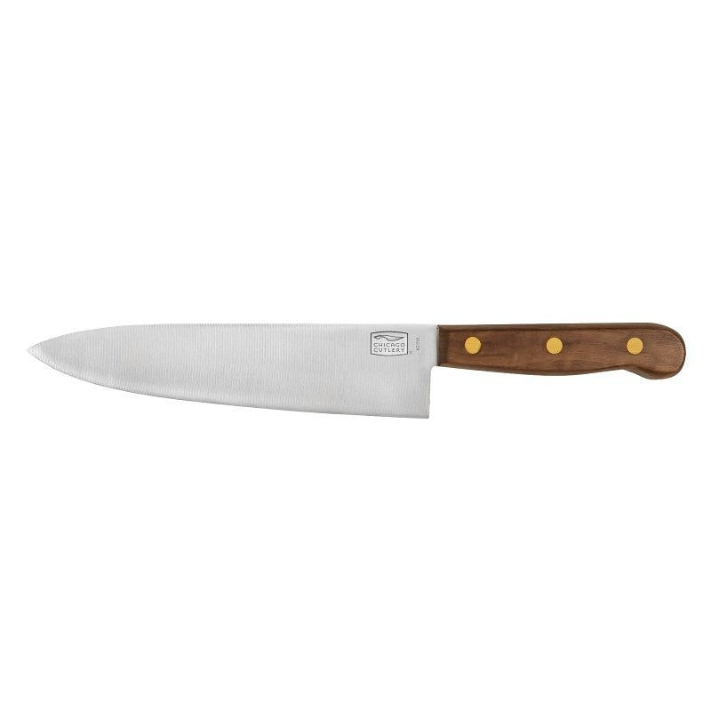 Chicago Cutlery Walnut Tradition Series 42SP Chef's Knife, HCS Blade, Walnut Handle, Hardened, Full-Tang Blade (Pack of 3)