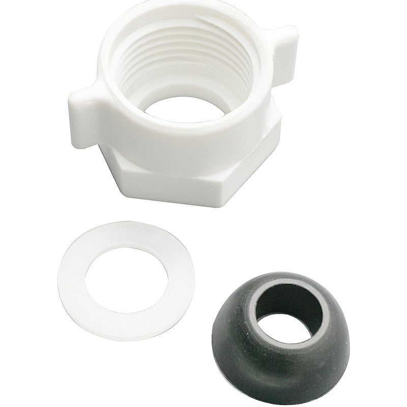 Plumb Pak PP23549 Ballcock Coupling Nut with Cone Washer, 5/8 in, Plastic, 1/BAG