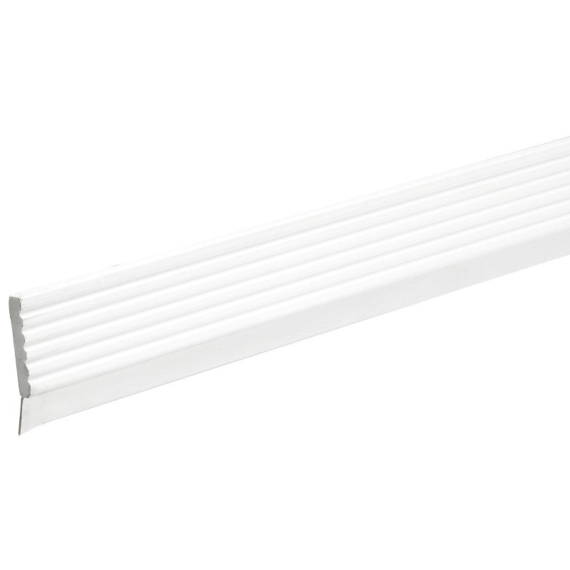 Frost King GR7/10 Garage Door Weatherseal, 3 in W, 7 ft L, Vinyl, White