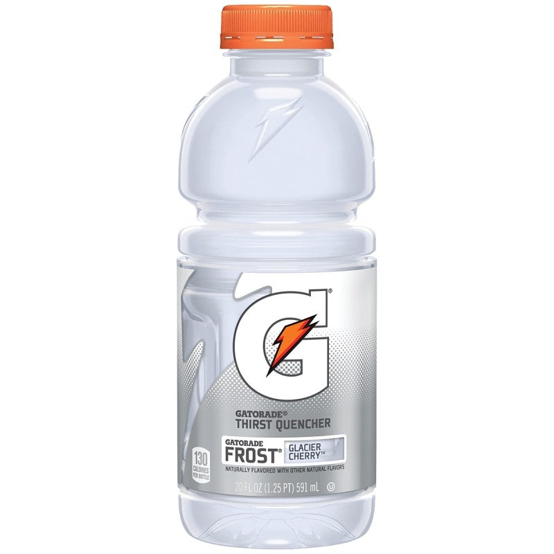 Gatorade 10247 Sports Drink, Liquid, Glacier Cherry Flavor, 20 oz Bottle (Pack of 24)