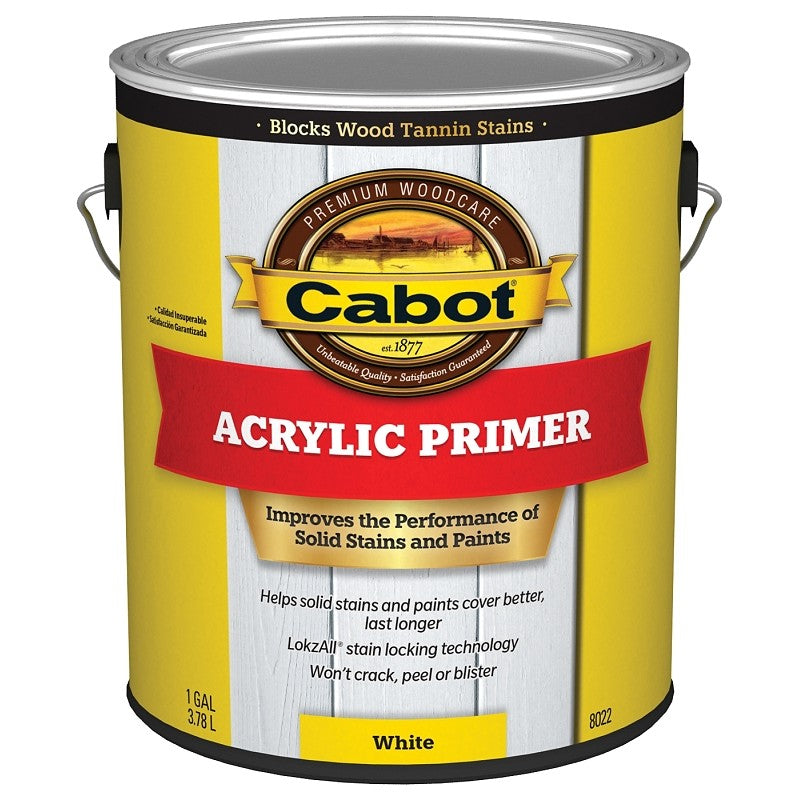 Cabot Problem-Solver 140.0008022.007 Exterior Primer, White, 1 gal (Pack of 4)