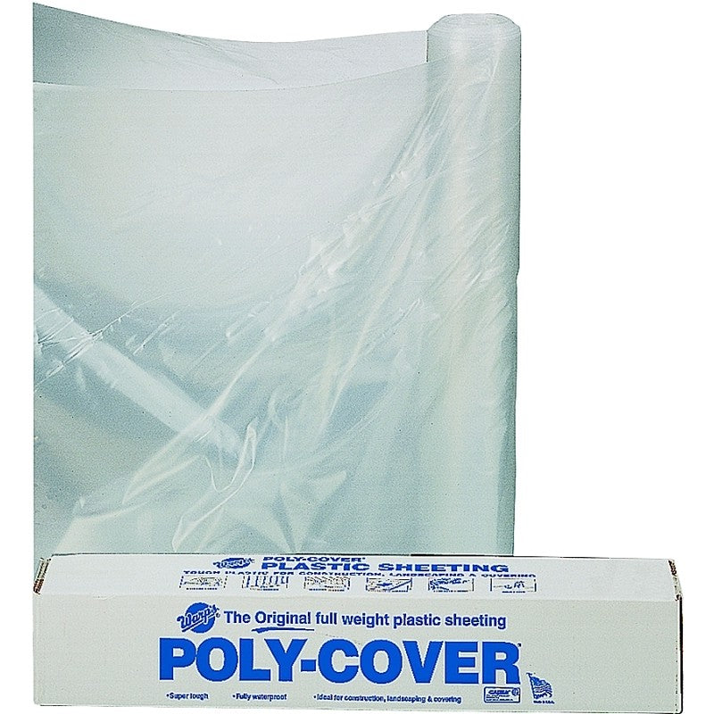 Orgill Poly 4X16-C Poly Film, 100 ft L, 16 ft W, Clear