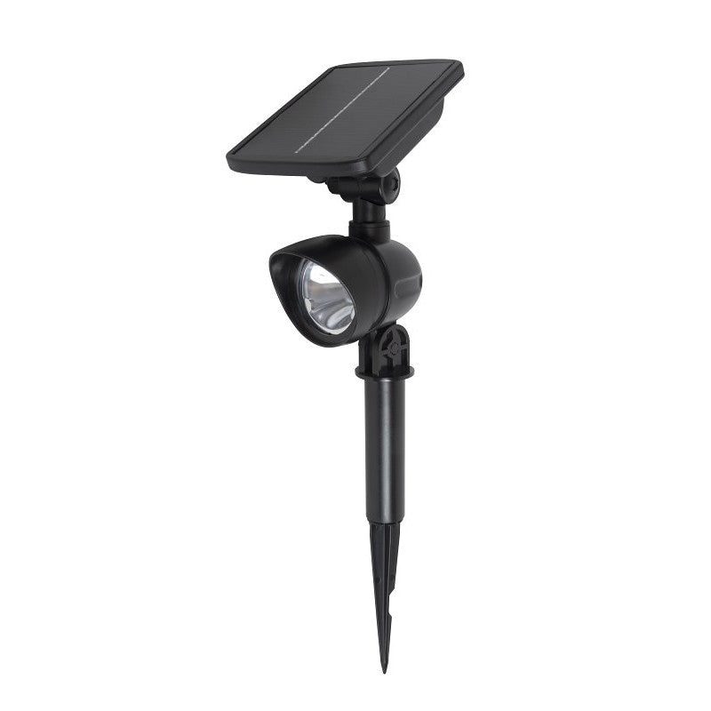 Boston Harbor 26079 Solar Spotlight, Li-Ion Battery, 18650 Battery, 7-Lamp, Plastic Fixture, Black (Pack of 6)