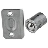 Drive In Ball Catch With Rounded Strike Plate Satin Chrome
