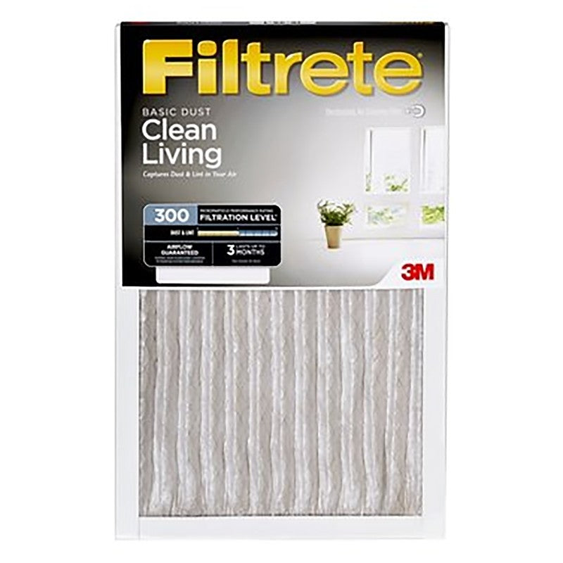 Filtrete 303-4 Air Filter, 25 in L, 20 in W, 5 MERV, 300 MPR, For: Air Conditioner, Furnace and HVAC System (Pack of 4)