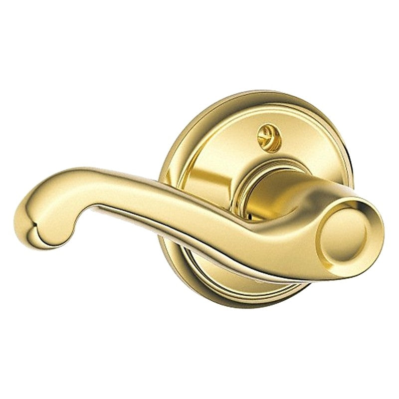 Schlage F Series F170FLA605LH Left Hand Dummy Lever, Mechanical Lock, Bright Brass, Metal, Left Hand, Residential