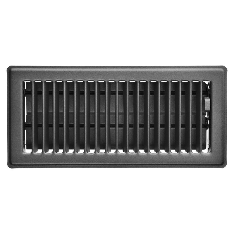 Imperial RG0261 Floor Register, 5-1/4 in L, 12 in W, Steel, Slate Gray, Powder-Coated