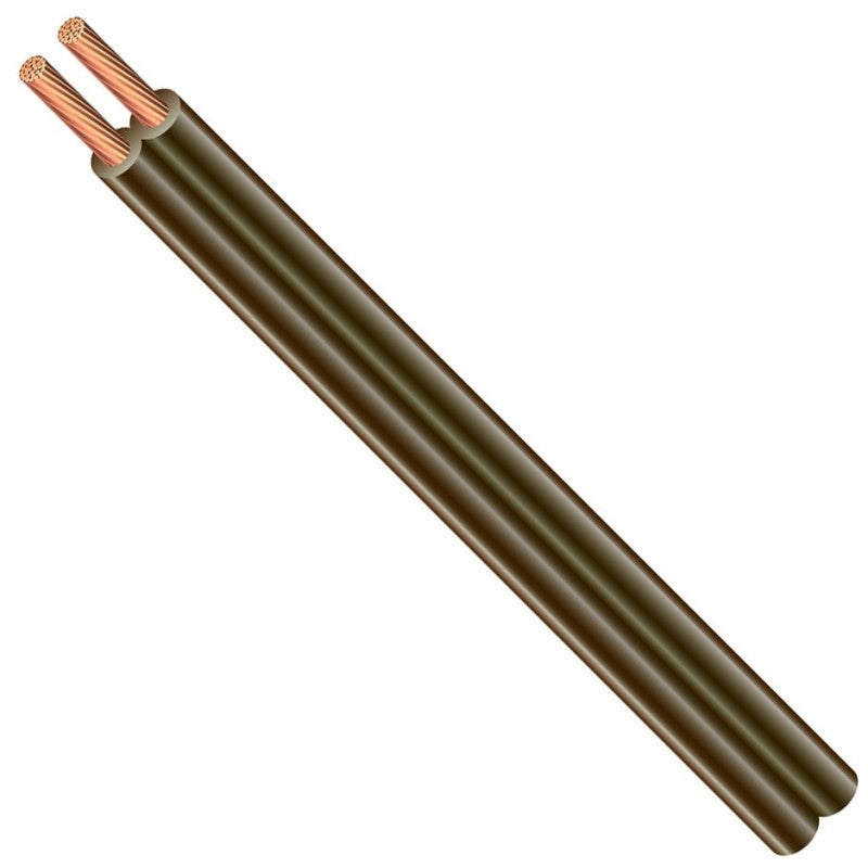 CCI 601266607 Lamp Cord, 16 AWG Wire, 2-Conductor, 250 ft L, Copper Conductor, PVC Insulation, Light Brown Sheath, 13 A