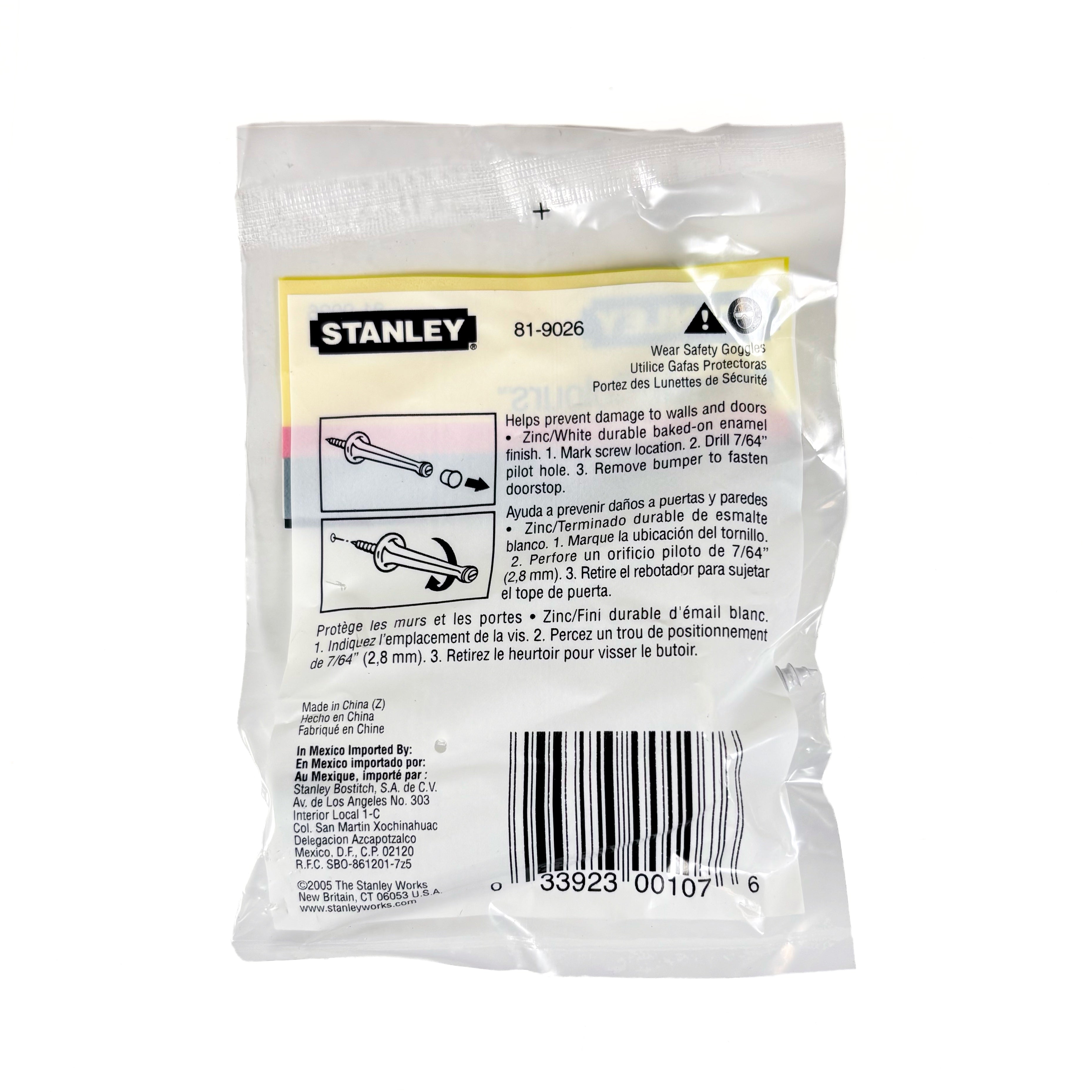 Square Taper Door Stop 3 Inch White