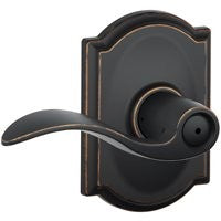 Schlage F Series F40VACC716CAM Privacy Lever, Mechanical Lock, Residential, 2 Grade