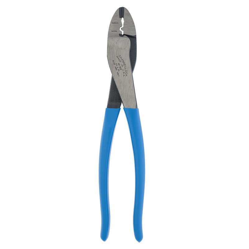 Channellock 909 Crimping Plier, 22 to 10 AWG Wire, 22 to 10 AWG Cutting Capacity, 9-1/2 in OAL, Comfort-Grip Handle