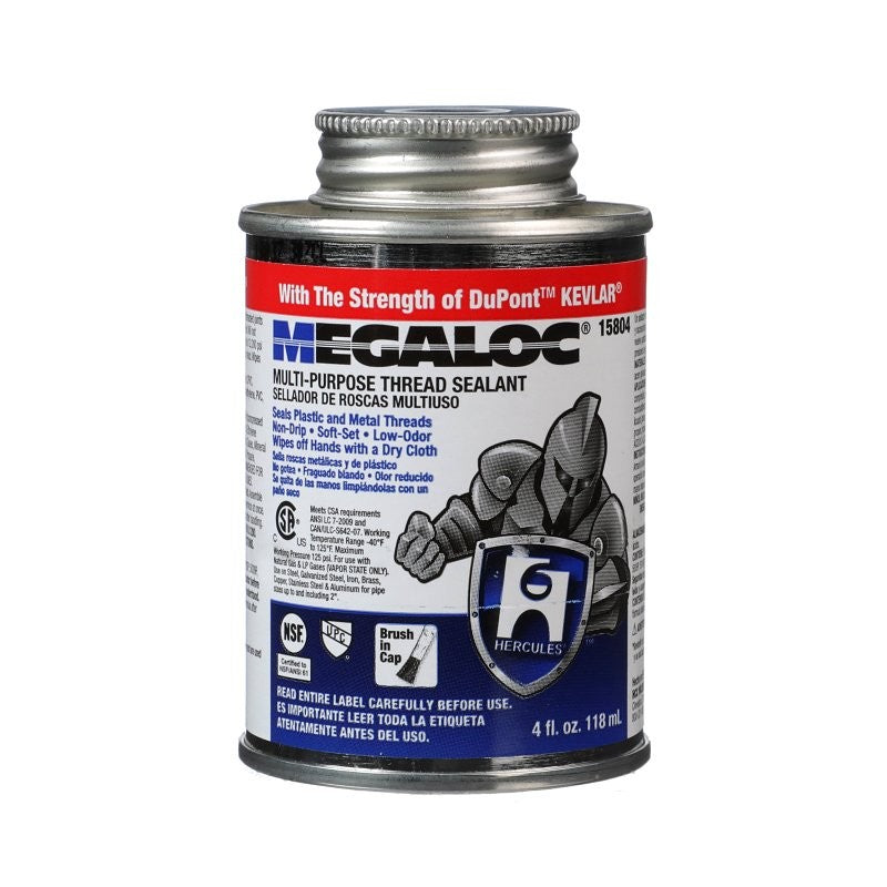 Hercules Megaloc 15804 Thread Sealant, 4 oz, Can, Paste, Blue
