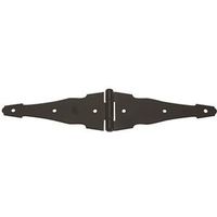 Decorative Heavy Strap Hinges 8 Inch Satin Black 2 Pack