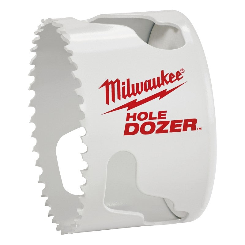 Milwaukee Hole Dozer 49-56-0163 Hole Saw, 2-3/4 in Dia, 1-5/8 in D Cutting, 5/8-18 Arbor, 3 TPI