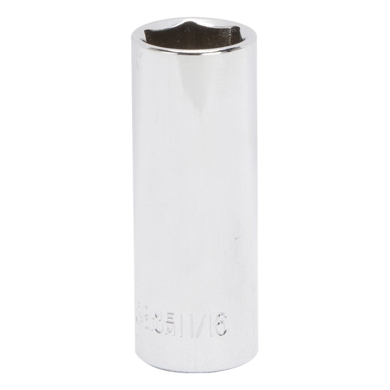 Vulcan MT6495774 Drive Socket, 11/16 in Socket, 3/8 in Drive, 6-Point, Chrome Vanadium Steel, Chrome