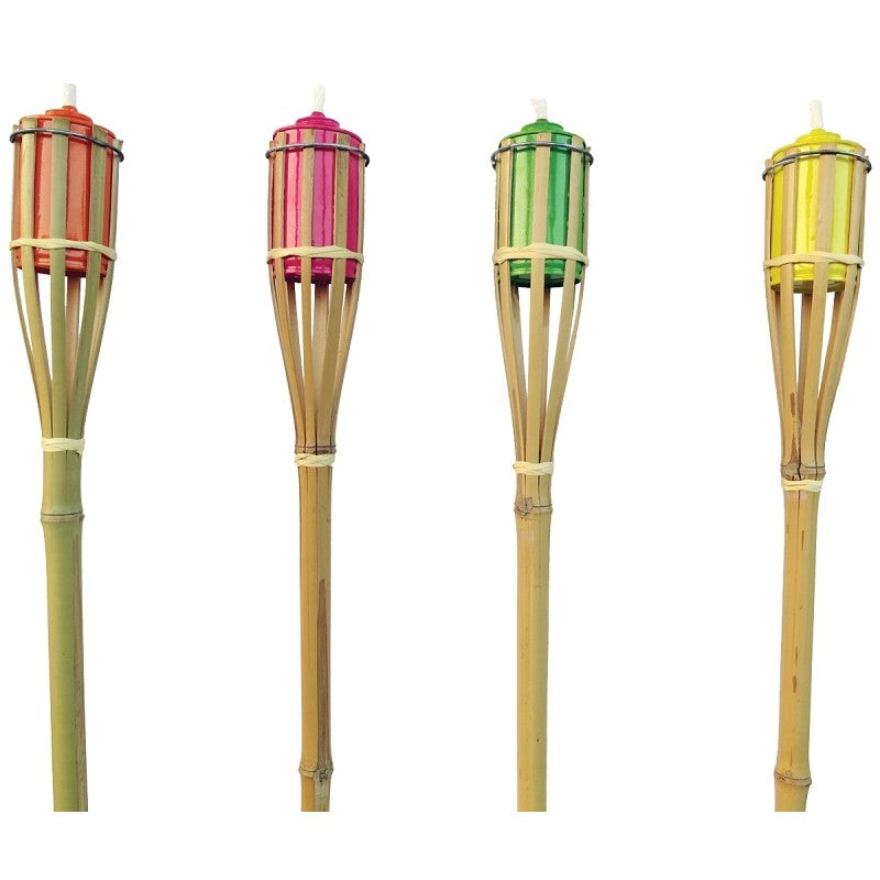 Seasonal Trends Y2566 4 ft Promo Bamboo Torch, 2.36 in H, Bamboo, Fiberglass, and Metal, Multi (Pack of 48)