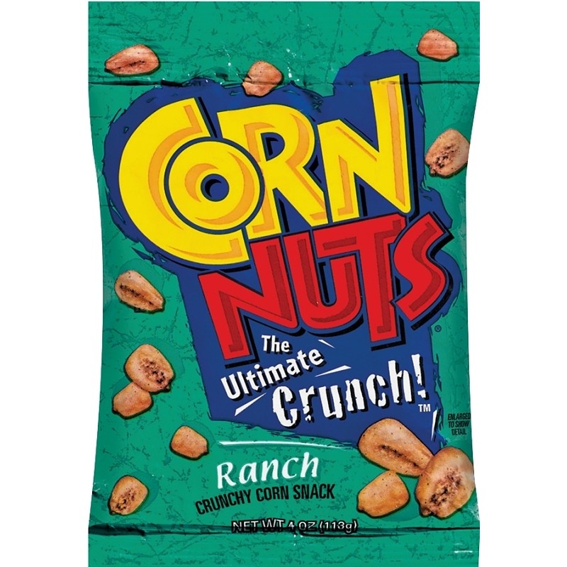Corn Nuts 422770 Corn Nut, Ranch Crunchy, 4 oz, Bag (Pack of 12)