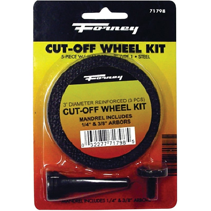 Forney 71798 Cut-Off Wheel Kit, 3 in Dia