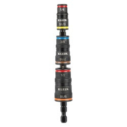 Klein Tools 32933 Impact Flip Socket Set, Steel, Manganese Phosphate, Specifications: 1/4 in Drive Size
