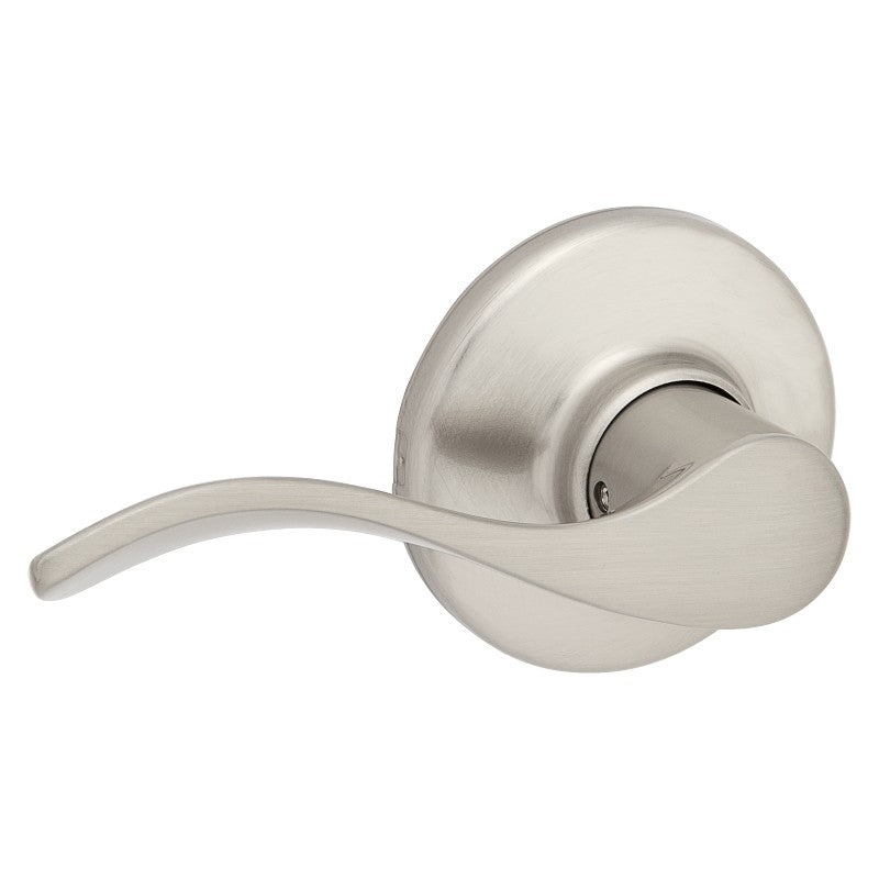 Kwikset 200BL 15 6AL Passage Lever, Satin Nickel, Zinc, Residential, Reversible Hand, 1-15/16 in Projection, 3 Grade