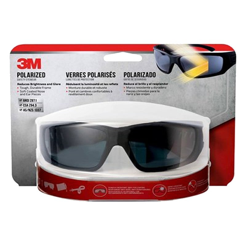 3M 90214-HZ4-NA Polarized Safety Eyewear, Anti-Fog, Scratch-Resistant Lens, Black Frame, UV Protection: Yes