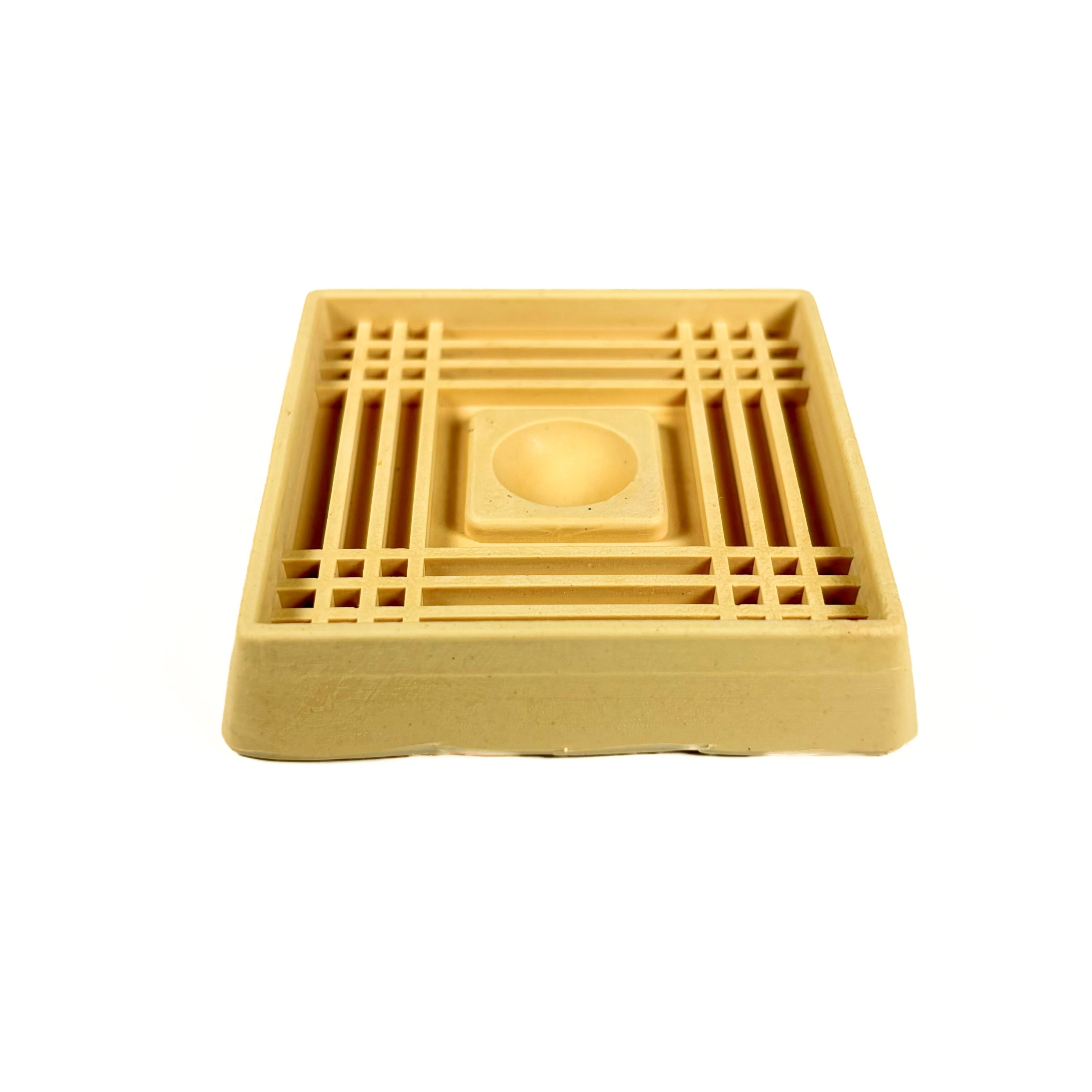 Rubber Grip Caster Cups 2 Inch Square Natural White 4 Pack (POS)