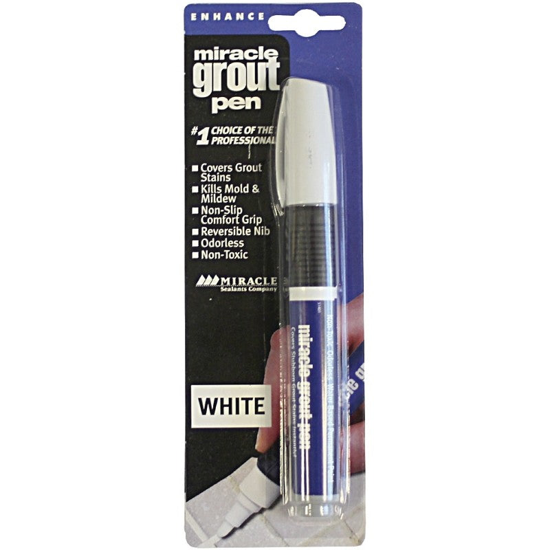 Miracle Sealants GRTPENWHT6 Series Grout Pen, Specifications: 175 linear ft Coverage, Non-Toxic, White