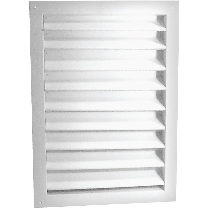 Master Flow DA2430W Dual Louver, 32-1/4 in L, 26-1/2 in W, Aluminum, White