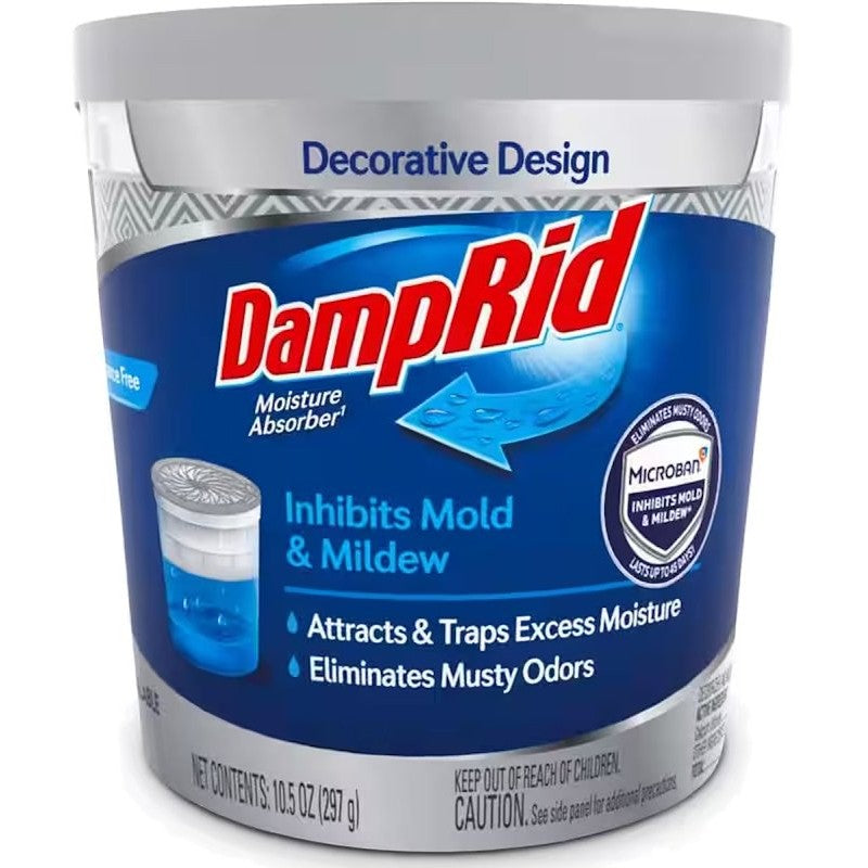 DampRid FG01K Moisture Absorbing System, 10.5 oz Pail, Solid, Odorless