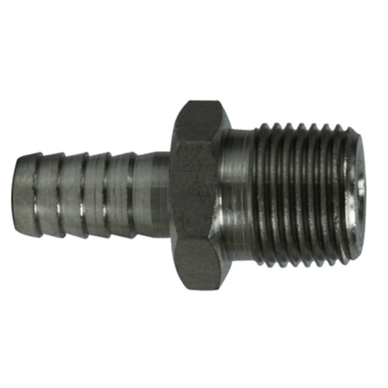 Midland Industries 73958FT Adapter, 2 in, Hose Barb, 2 in, MIP, 304 Stainless Steel