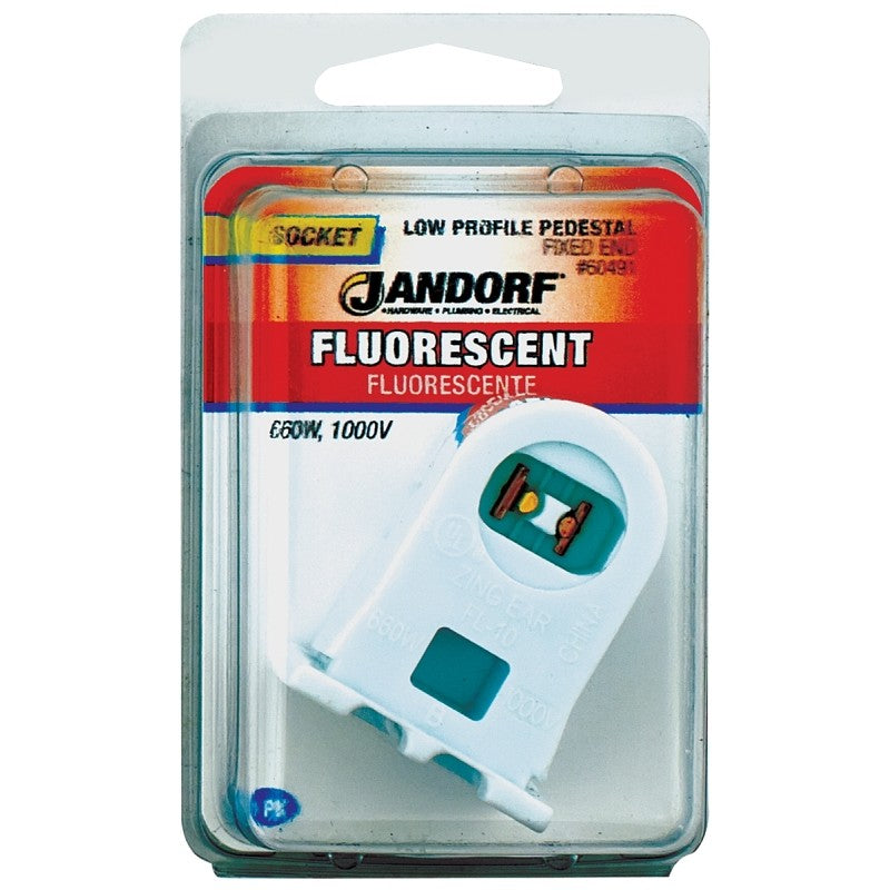 Jandorf 60491 Lamp Socket, Low Profile, 1000 V, 660 W, 2-Pin