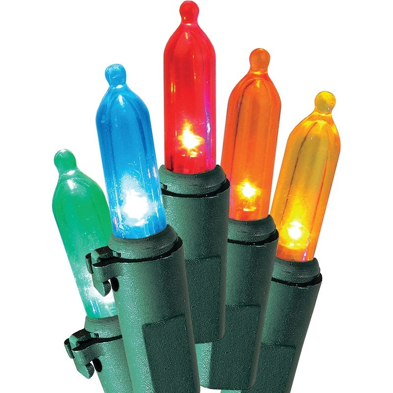 Sylvania V40841-49 Light Set, Christmas, 120 V, 4.8 W, 100-Lamp, LED Lamp, Blue/Green/Orange/Red/Yellow Lamp