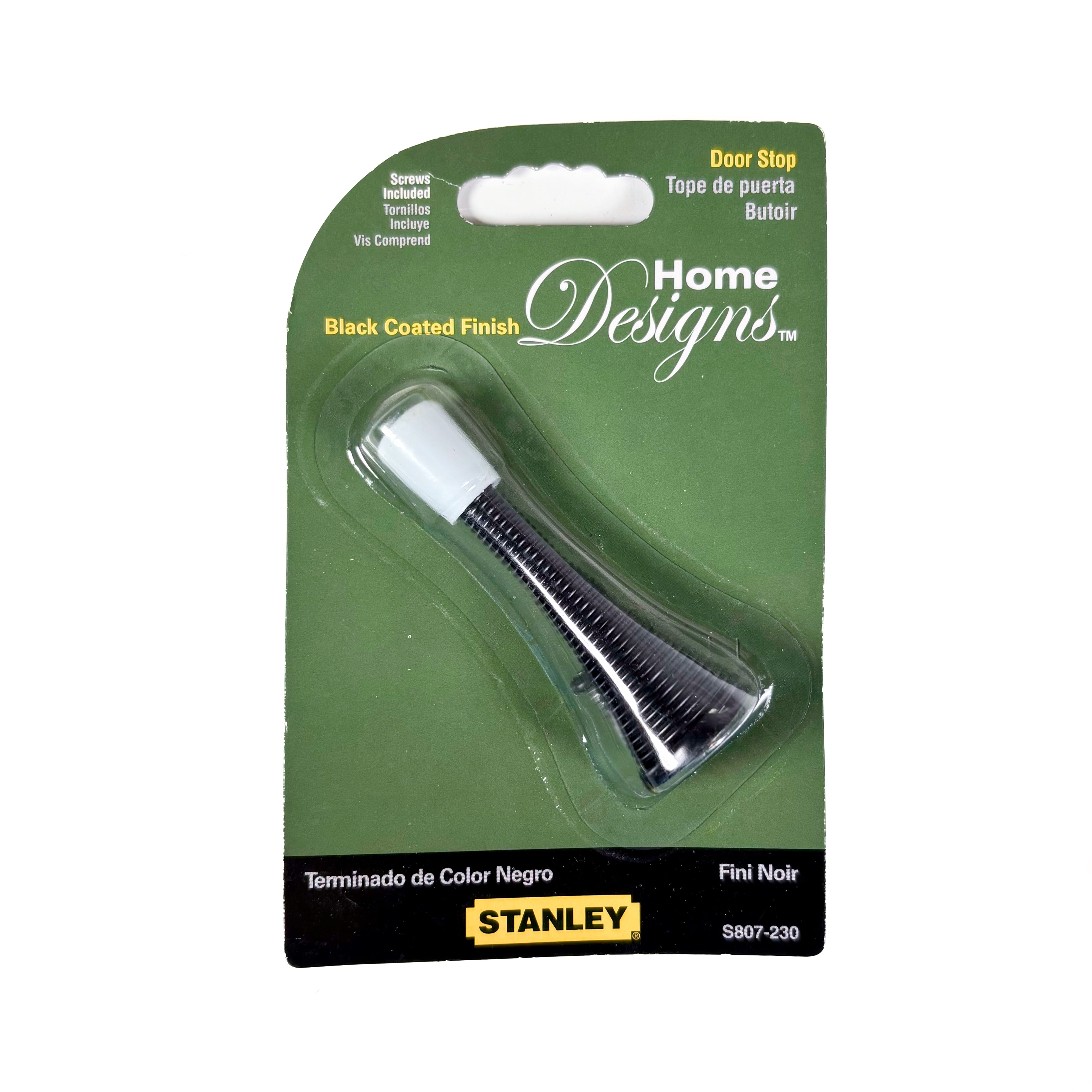 Heavy Duty Spring Door Stop 3 Inch Black