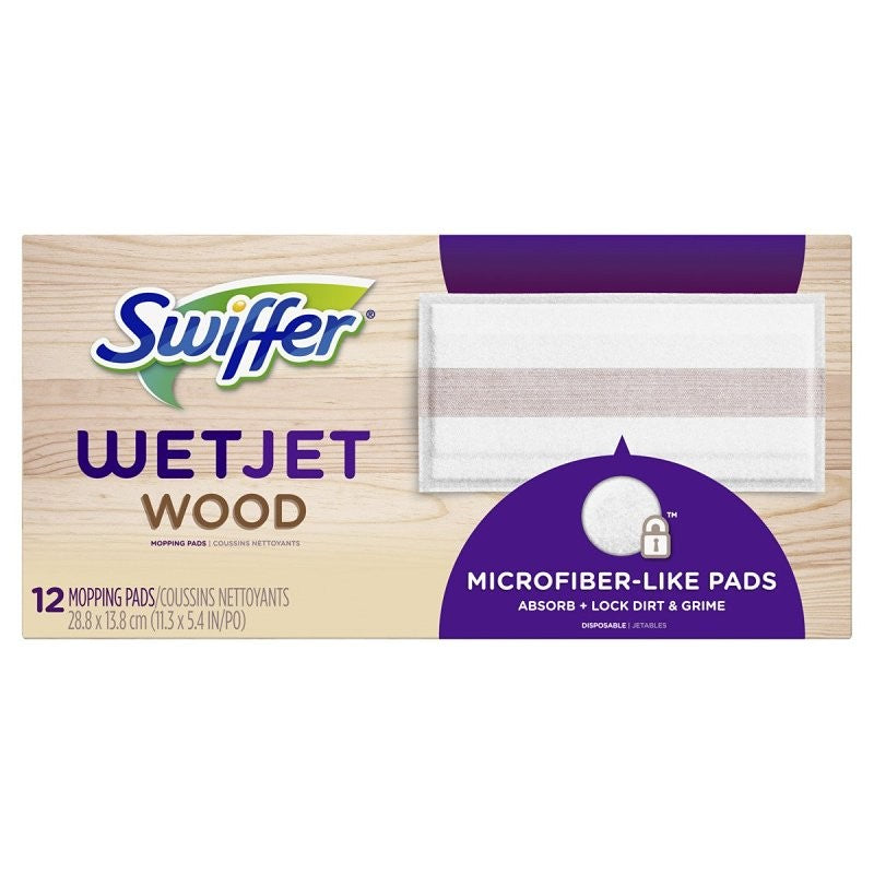 Swiffer WetJet 76562 Wood Mopping Pad Refill, Microfiber