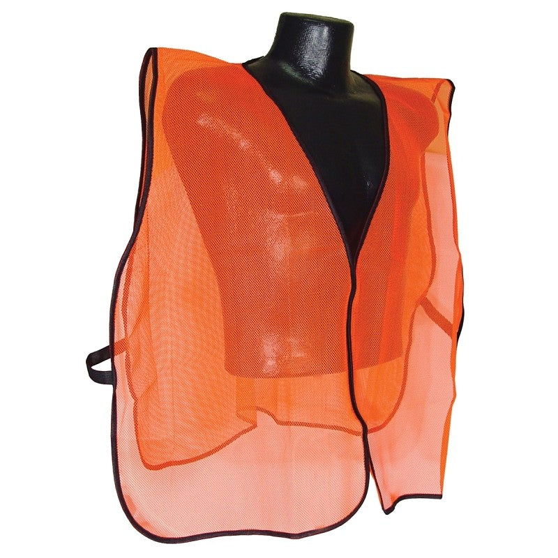 Radians SVO Non-Rated Safety Vest, One-Size, Polyester, Green/Orange/Silver, Hook-and-Loop