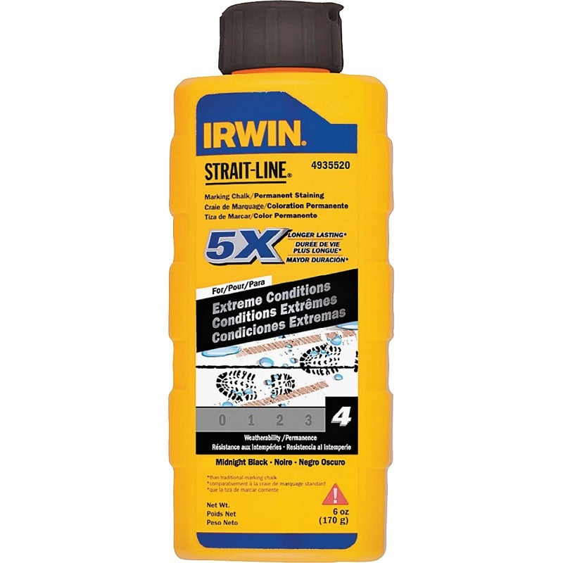 Irwin 4935520 Marking Chalk Refill, 6 oz, Midnight Black, Permanent