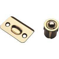Drive In Ball Catch With Strike Plate Polished Brass