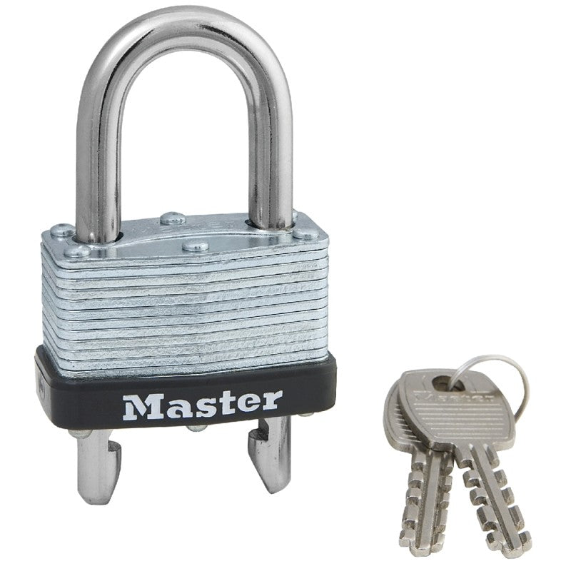 Master Lock 510D Padlock, 1-3/4 in W Body, Keyed Different Key, Adjustable Shackle, 9/32 in Dia Shackle, Steel Shackle