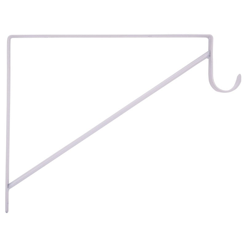 ProSource 21019PH-PCB-PS Heavy-Duty Shelf and Rod Bracket, 220 lb/Pair, 13 in L, 9-3/4 in H, Steel, White (Pack of 8)