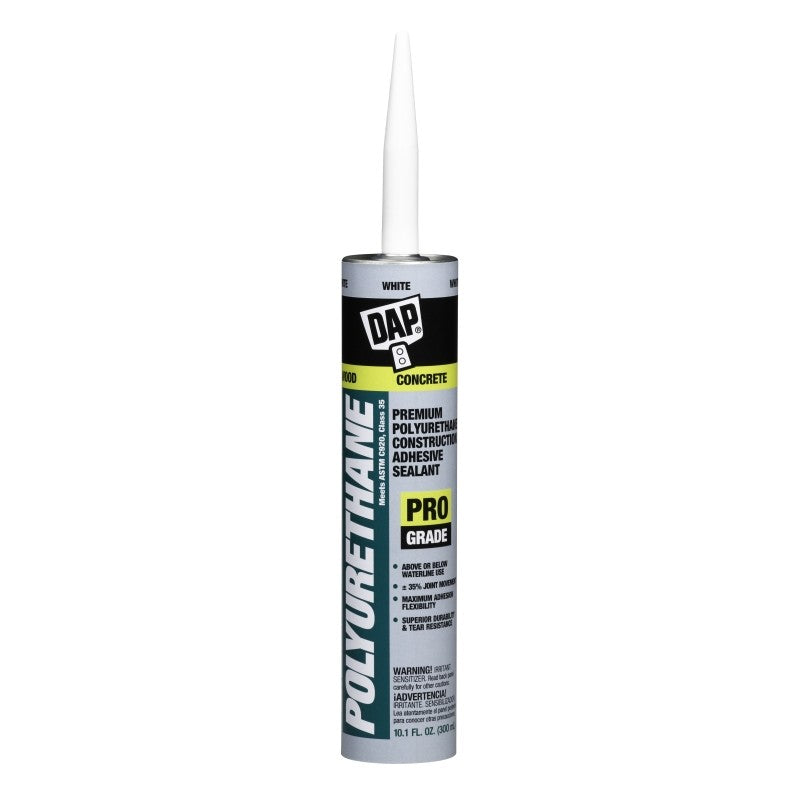 DAP 18810 Sealant, White, 4 to 7 Days Curing, 10.1 fl-oz Cartridge