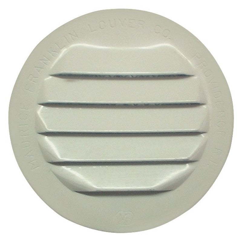 Maurice Franklin RLW-100 1 Mini Louver with Insect Screen, 1.219 in W, Round, Aluminum, White