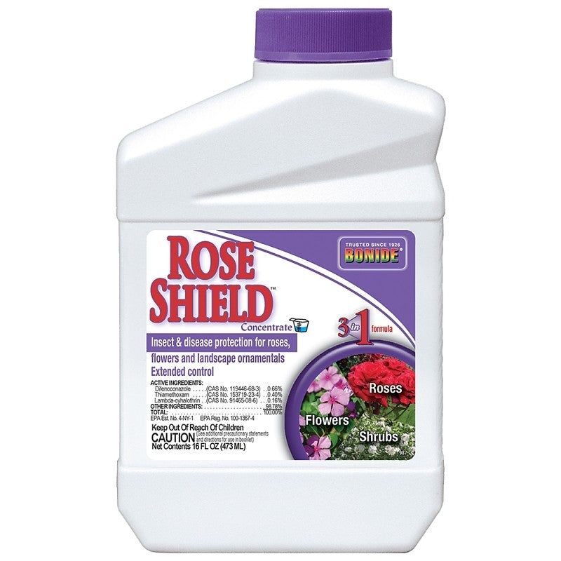 Bonide Rose Shield 987 Insecticide, Liquid, Spray Application, 1 pt Bottle
