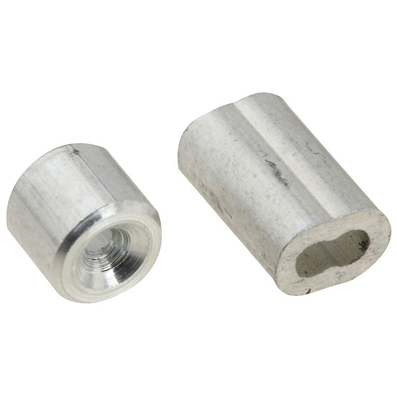 National Hardware SPB3231 Series N830-350 Ferrule and Stop, 1/16 in Dia Cable, Aluminum