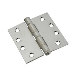 Commercial Door Hinges 4 Inch Square Corner Polished Chrome 3 Pack